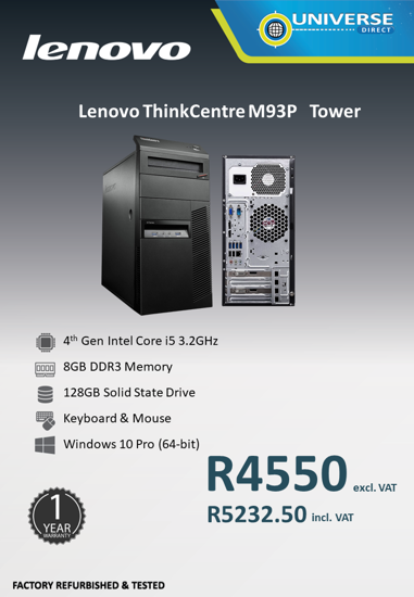 Lenovo ThinkCentre M93P i5 8GB 128GB W10P Tower | Universe Direct