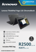 Picture of Lenovo ThinkPad Yoga 11E ChromeBook Celeron N3150 4GB 16SSD ChromeOS Touch