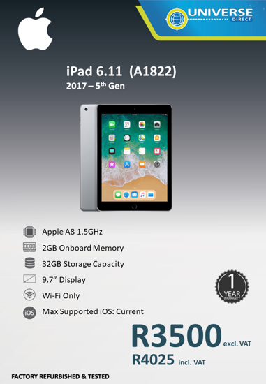 Picture of iPad 6.11 A1822 2017 5th Gen