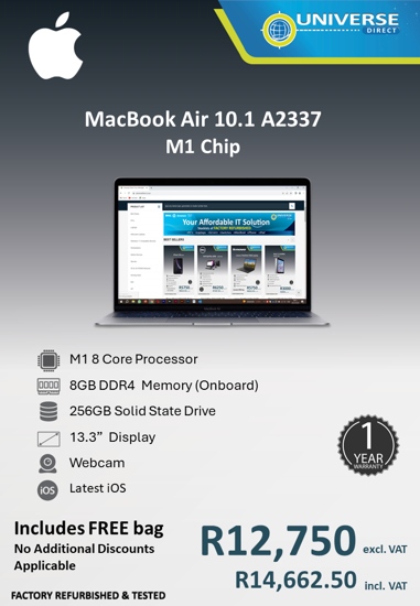 Picture of MacBook Air 10.1 A2337 M1 Chip MacOS Laptop