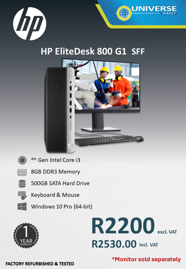 Picture of HP EliteDesk 800 G1 i3 4th Gen 8GB 500GB W10P SFF
