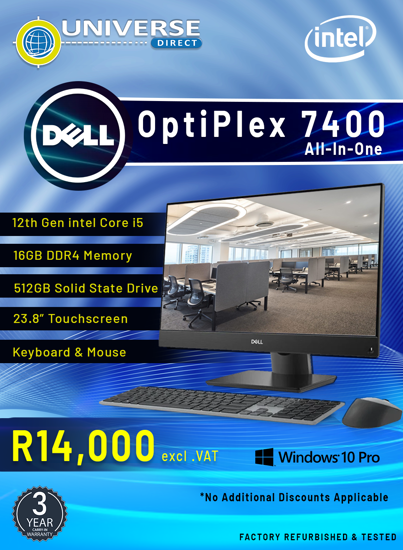 Picture of Dell OptiPlex 7400 i5 16GB 512GB 23.8" Touch Screen W10P AIO