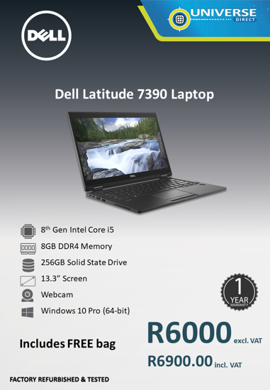 Picture of Dell Latitude 7390 i5 8th Gen 8GB 256GB W10P Laptop