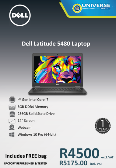 Picture of Dell Latitude 5480 i7 6th Gen 8GB 256GB W10P Laptop