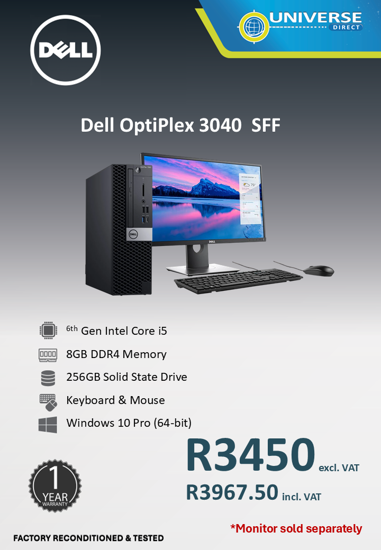 Picture of Dell OptiPlex 3040 i5 6th Gen 8GB 256GB W10P SFF