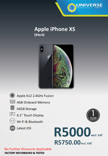 Picture of Apple iPhone XS A12 4GB 64GB (Black)