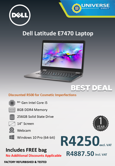 Picture of BEST DEAL-Dell Latitude E7470 i5 8GB 256GB W10P