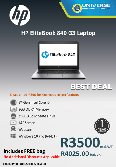 Picture of BEST DEAL-HP EliteBook 840 G3 i5 8GB 256GB W10P