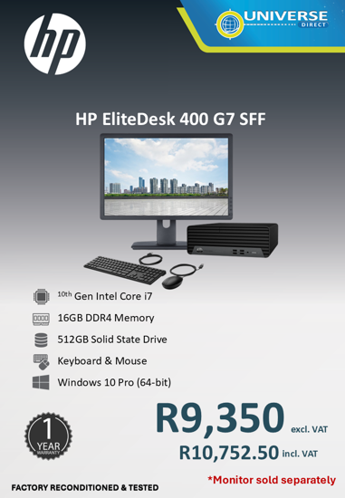 Picture of HP EliteDesk 400 G7 i7 10th Gen 16GB 512GB W10P SFF