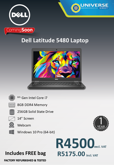 Picture of ARRIVING SOON - Dell Latitude 5480 i7 6th Gen 8GB 256GB W10P Laptop