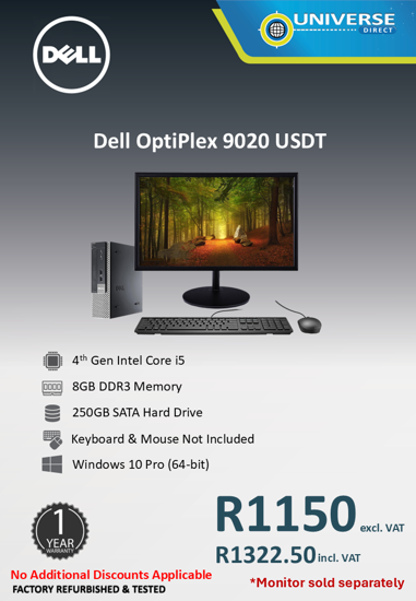 Picture of Dell OptiPlex 9020 i5 4th Gen 8GB 250GB W10P USDT