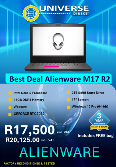 Picture of BEST DEAL - Alienware M17 R2 i7 16GB 2TB 2080  Laptop