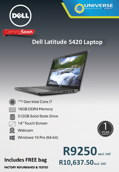 Picture of ARRIVING SOON - Dell Latitude 5420 i7 11th 16GB 512GB W10P Touch Screen Laptop