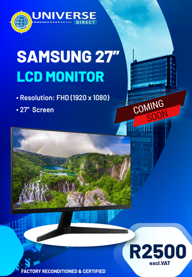 Picture of ARRIVING SOON - Samsung 27" LCD Monitor FHD (1920X1080)