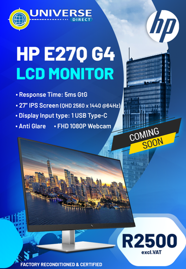 Picture of ARRIVING SOON - HP E27Q G4 QHD 27" IPS LCD