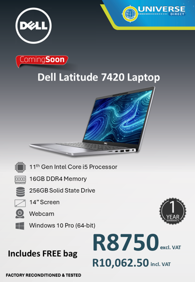 Picture of ARRIVING SOON - Dell Latitude 7420 i5 11th Gen 16GB 256GB W10P Laptop